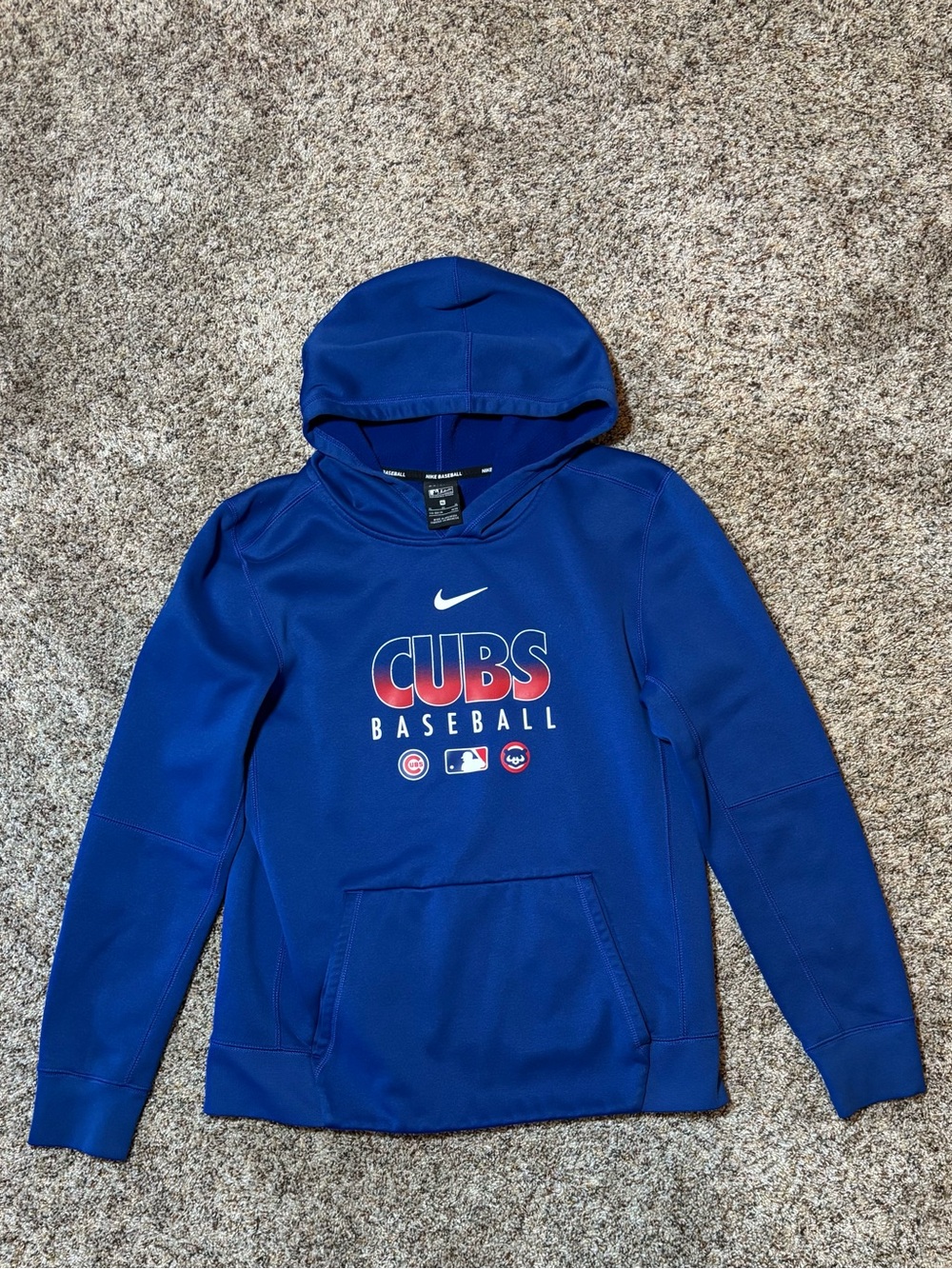 259 Nike Chicago Cubs Baseball Royal Blue Hoodie, Youth XL